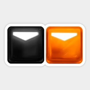 Beat Saber Blocks - Black & Burnt Orange Sticker